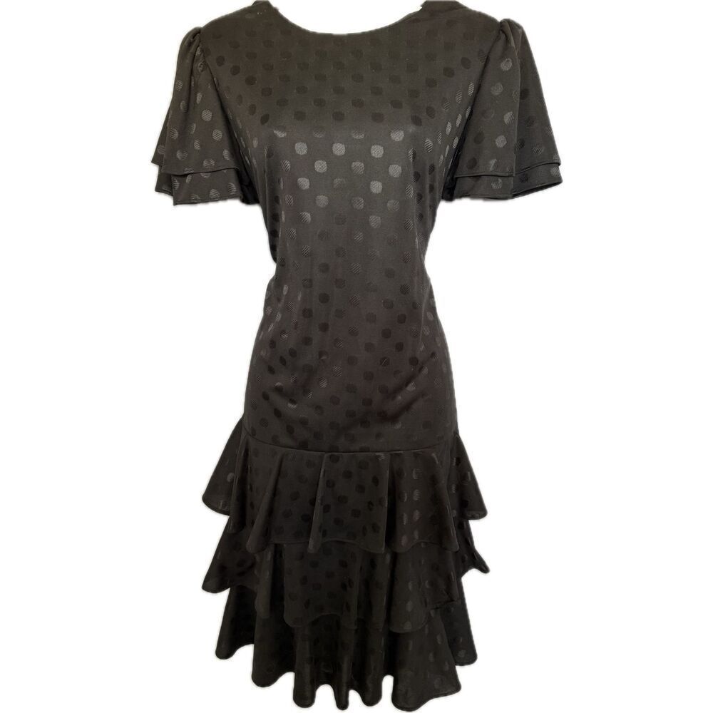 TF American Vintage 80’s Polka Dot Flapper Drop Waist Dress USA Size 12